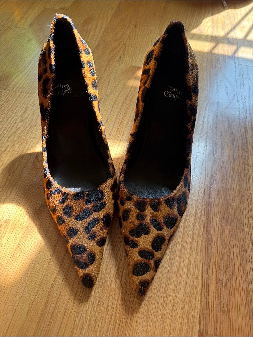 SOLD OUT Jeffrey Campbell Leopard-Print Pointed Toe Heels - Brown and Black